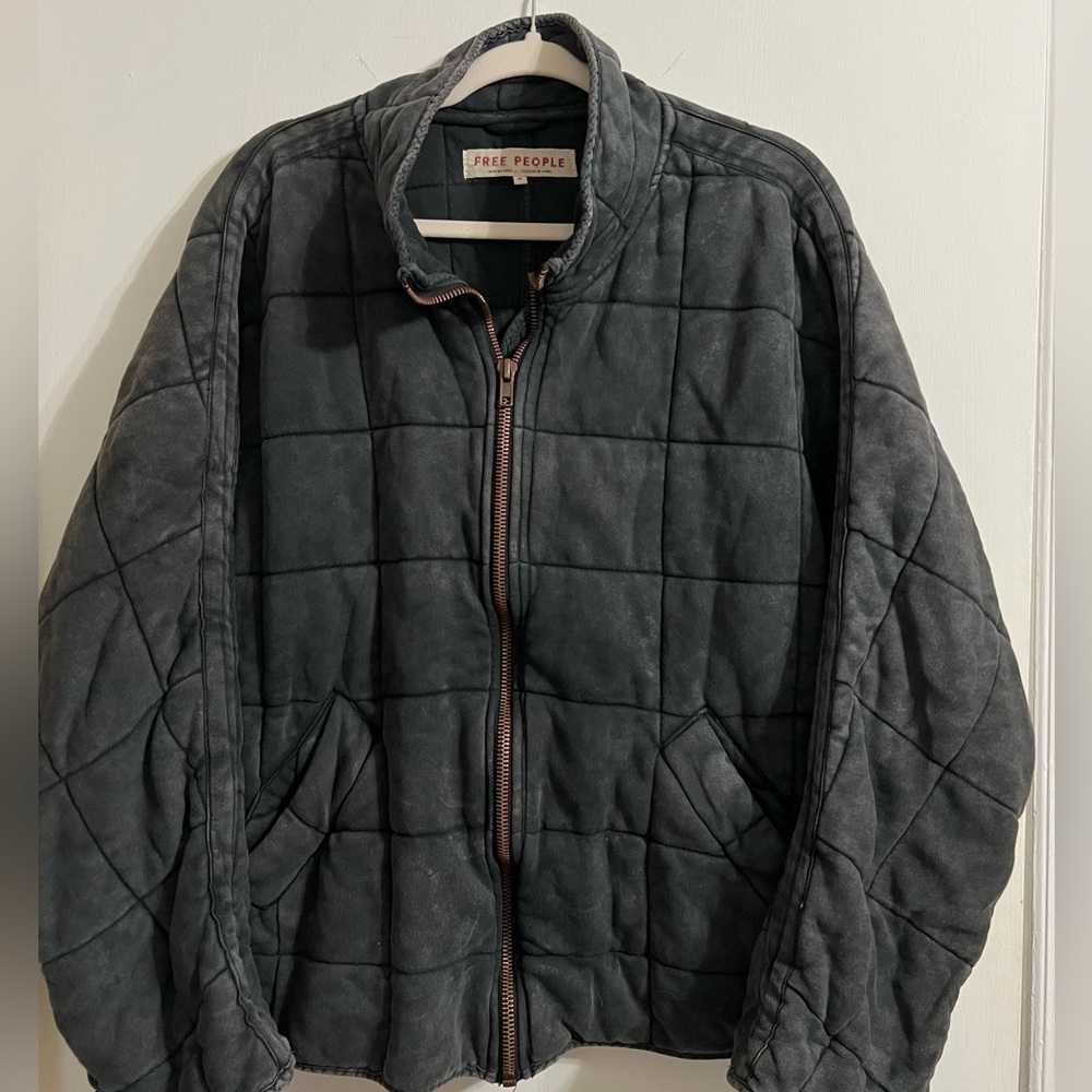 Free People Dolman Quilted Jacket - Black